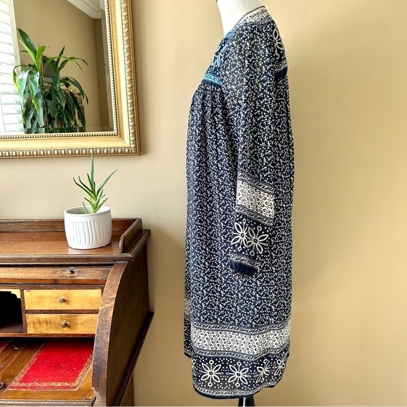 Anthropologie Kas New York Grazia Floral Embroidered Midi Peasant Dress Size XS - Picture 8 of 12